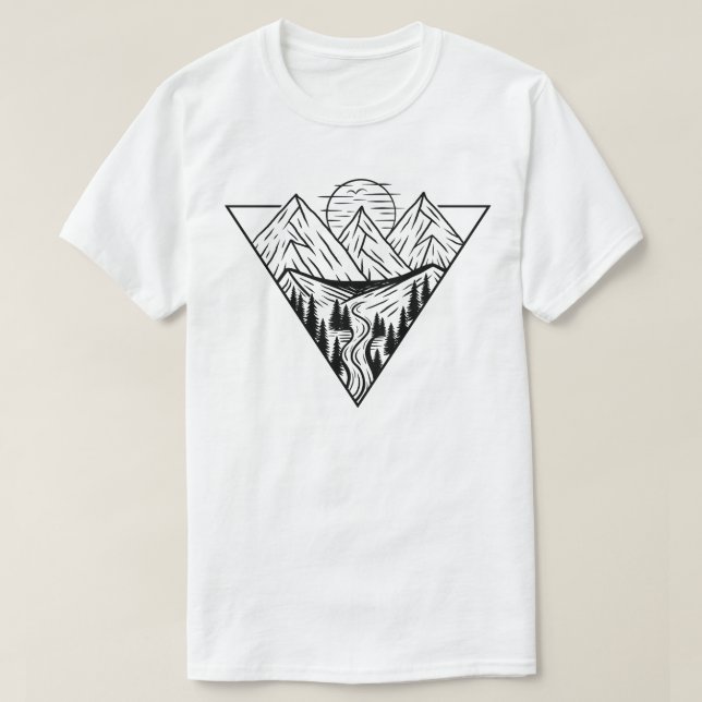 Camiseta Adventure aguarda o amante das montanhas do verão (Frente do Design)