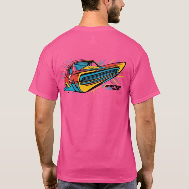 Camiseta Adventure Art Glass Vibrant Adventure Car (Verso)