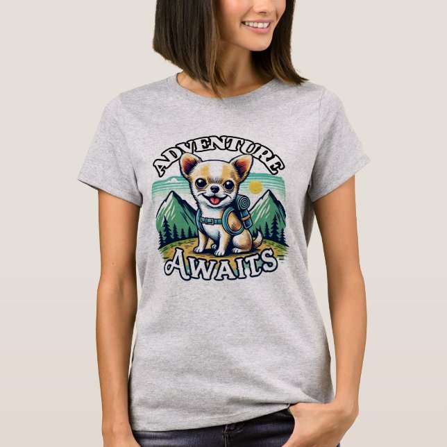 Camiseta Adventure Awaits Chihuahua (Frente)