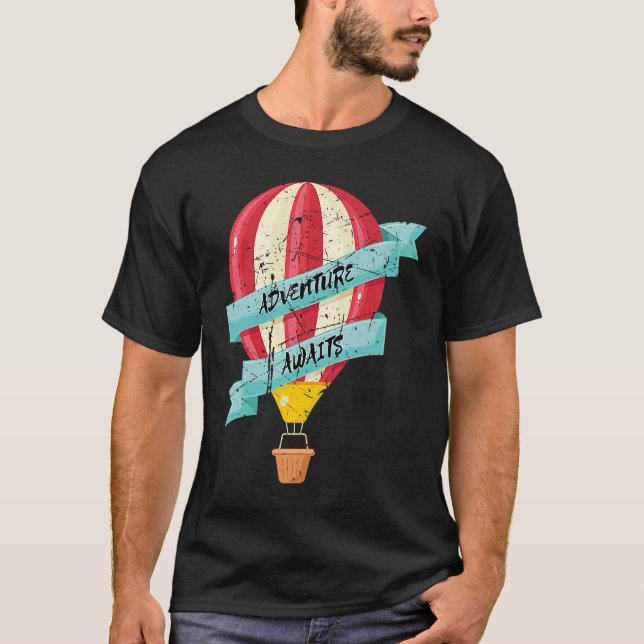 Camiseta Adventure Awaits Hot Air Balloon Festival Ballooni (Frente)