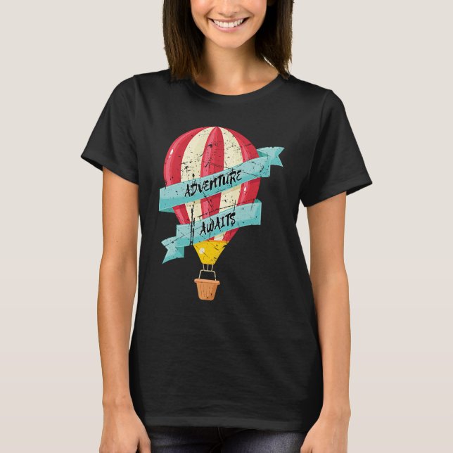 Camiseta Adventure Awaits Hot Air Balloon Festival Ballooni (Frente)