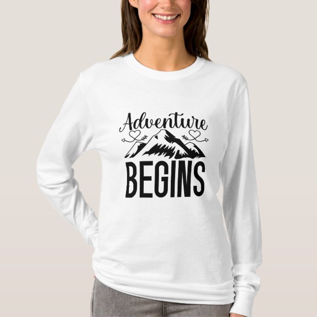Camiseta adventure begins (Frente)