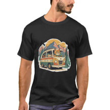 Adventure Cat Camper Van T-Shirt