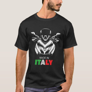 Camiseta Adventure Motorcycle Rider Italiano Flag Strada Bi