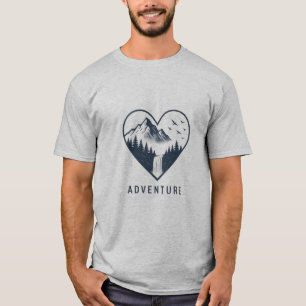 Camiseta Adventure Mountain Heart-Shirt A Caminhar Nature