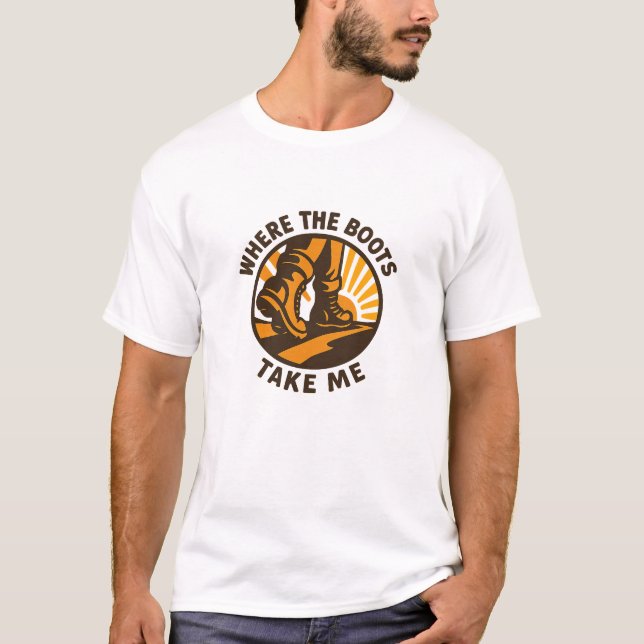 Camiseta Adventure Path Golden Boots Design (Frente)