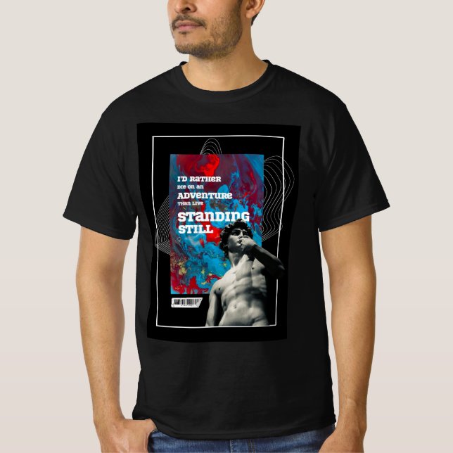 Camiseta Adventure Quote -  Live Fully Motivational T-shirt (Frente)