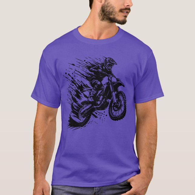 Camiseta Adventure Sport Motocross Hobby Style Drawing frie (Frente)