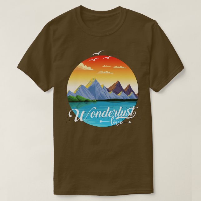 Camiseta Adventure Wanderlust love Explore o mundo viagem (Frente do Design)