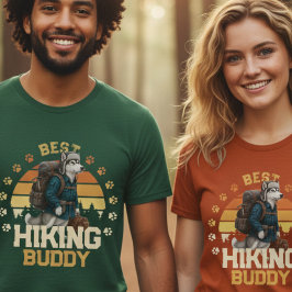 Camiseta Adventurous Alaskan Malamute Hiker Wilderness 