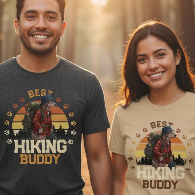 Camiseta Adventurous American Hairless Terrier Hiker  (Criador carregado)