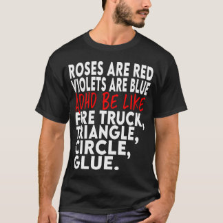 Camiseta Advertência ADHD - Poema Engraçado