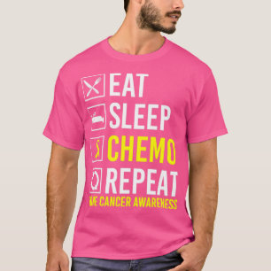 Camiseta Advertência ao Cancer Ósseo Coma Quimio do Sono Re