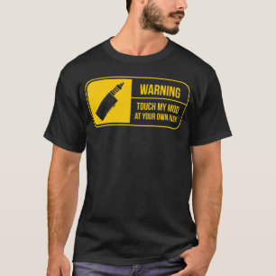 Camiseta Advertência De Vaping Mod Toque No Meu Vaper De M