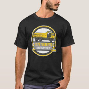 Camiseta Advertência Dependente de Insulina Tipo 1 Diabetes