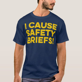 Camiseta Advertência Engraçada Eu Causo Resumos De Seguranç