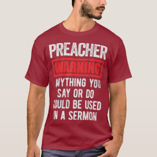 Camiseta Advertência Engraçado do Pastor Roupa