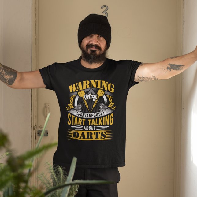 Camiseta Advertência Engraçado - Jogador Dart (Criador carregado)