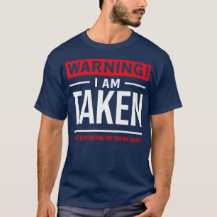 Camiseta Advertência Estou tirada Não flerte comigo Namorad