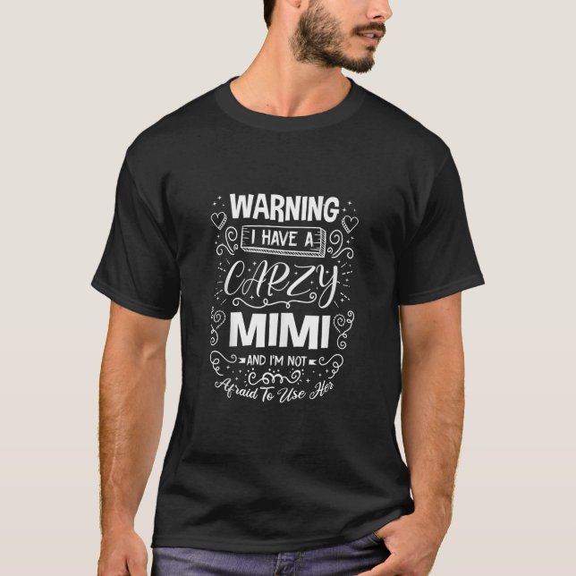 Camiseta Advertência Eu Tenho Um Chá Louco De Gravidez Mimi (Frente)
