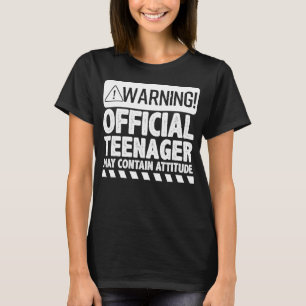 Camiseta Advertência O Adolescente Oficial Pode Conter Atit