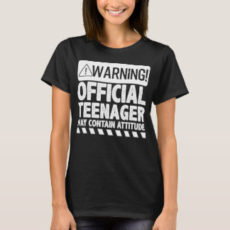 Camiseta Advertência O Adolescente Oficial Pode Conter Atit