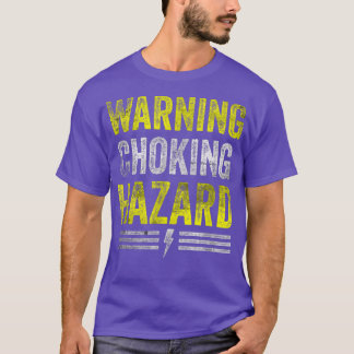 Camiseta Advertência Perigo Asfixiante Mente Suja Engraçada