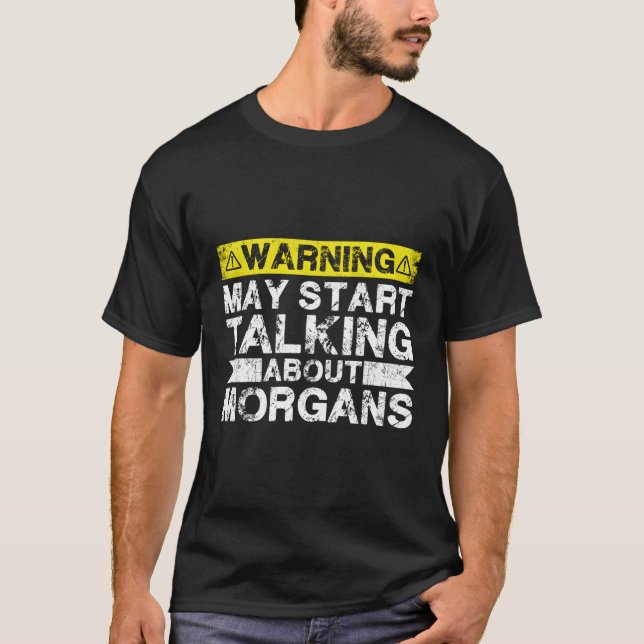 Camiseta Advertência Pode Rua Falando Sobre Horse Morgan (Frente)