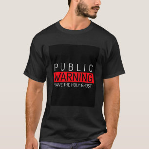 Camiseta Advertência Pública ao Santo Fantasma Cristão Gif