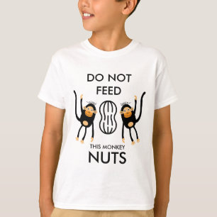 Camiseta Advertência sobre a alergia às crianças