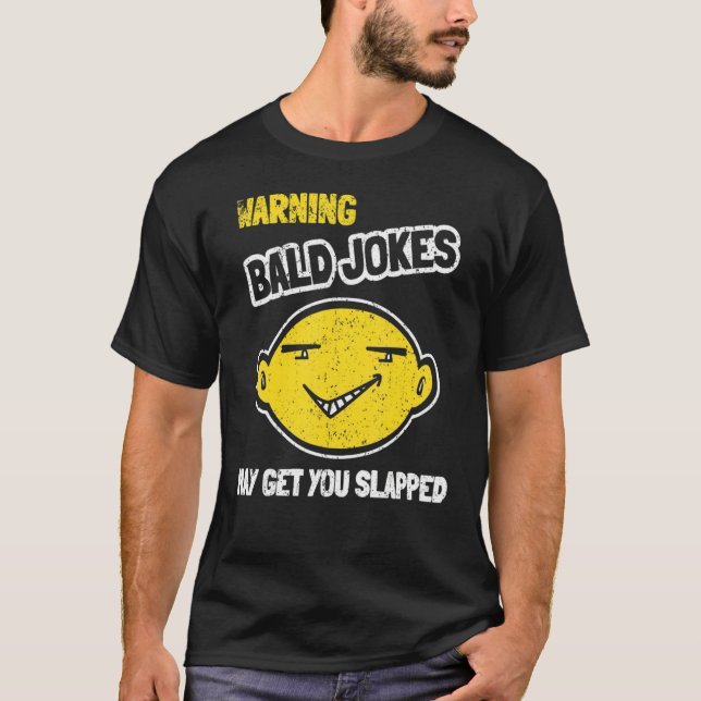 Camiseta Advertência Vintage Piadas Bálidas Podem Deixá-Lo  (Frente)