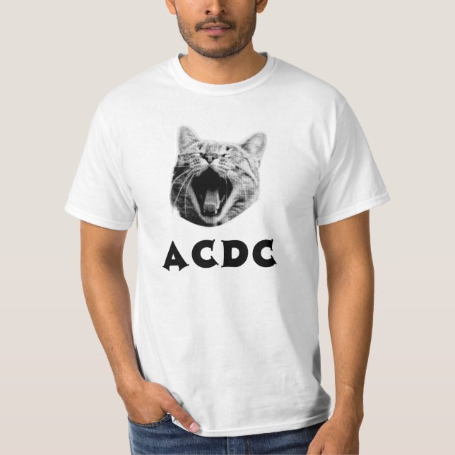 CAMISETA ADVERTÊNCIAS DE BANDA DE MÚSICA METÁLICO ACDC MORT (Frente)