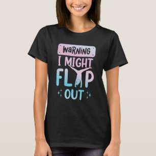 Camiseta Advertindo Eu Posso Sacudir Gymnast Girls Cheer Si