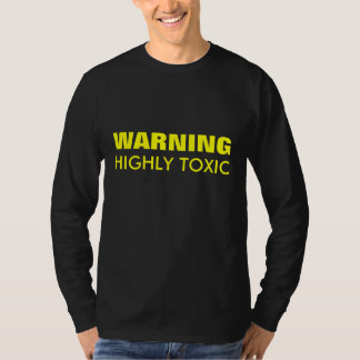 Camiseta ADVERTINDO T-Shir superior Sleeved longo engraçado