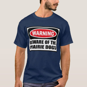 Camiseta Advertir BEWARE do T-Sh escuro dos homens dos CÃE