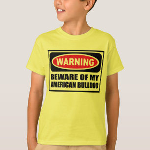 Camiseta Advertir BEWARE do T-Shir do MEU miúdo AMERICANO