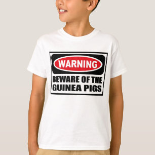Camiseta Advertir BEWARE do t-shirt do miúdo das COBAIAS