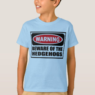 Camiseta Advertir BEWARE do t-shirt do miúdo dos OURIÇOS
