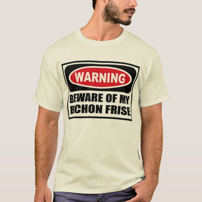 Camiseta Advertir BEWARE do t-shirt dos MEUS homens de (Frente)