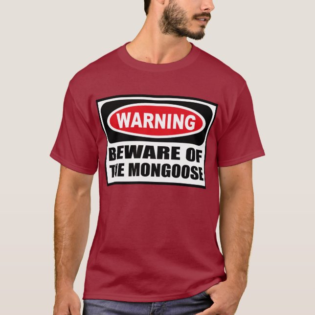 Camiseta Advertir BEWARE do t-shirt escuro dos homens do (Frente)