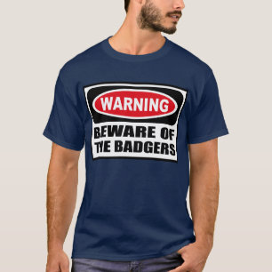 Camiseta Advertir BEWARE do t-shirt escuro dos homens dos