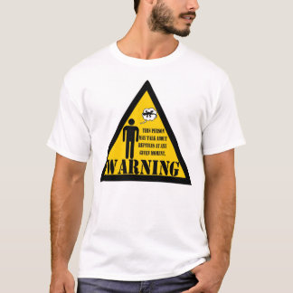 Camiseta Advertir esta pessoa pode falar sobre répteis
