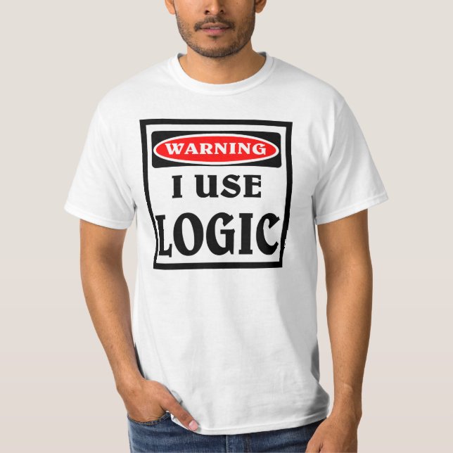 Camiseta Advertir, eu uso a lógica (Frente)