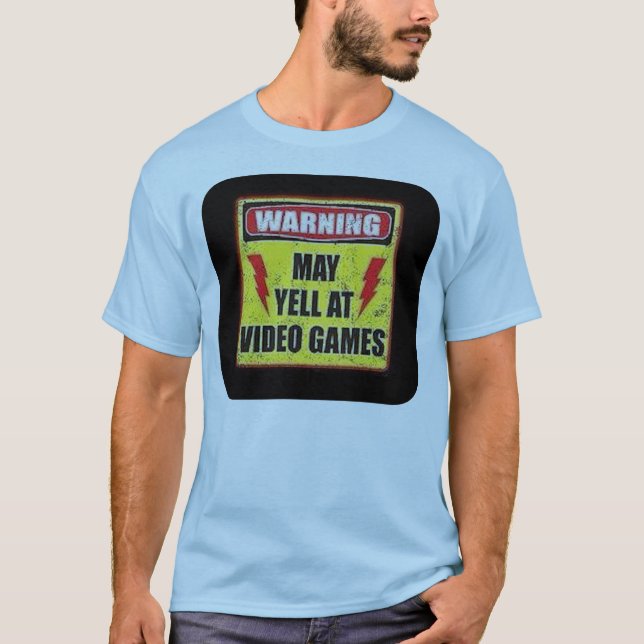 Camiseta Advertir pode gritar no video games (Frente)