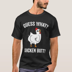 Camiseta Advinhe O Que Bunda De Frango Design Branco T