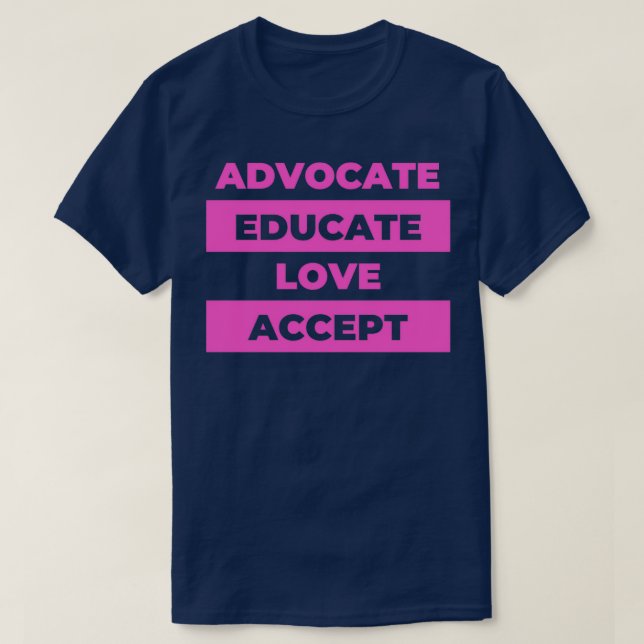 Camiseta Advocate Educar Accept (Frente do Design)