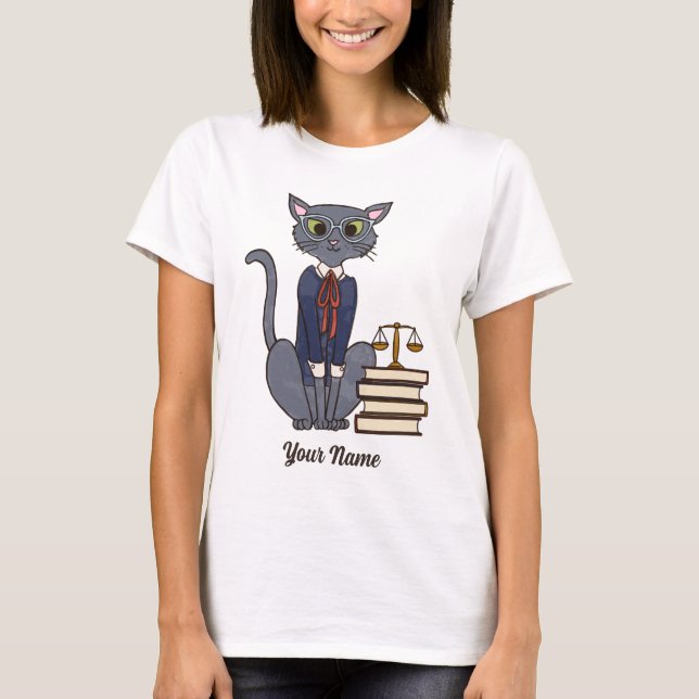 Camiseta Advogado Cat - Cinza Tom Procurador Cat Lover (Frente)