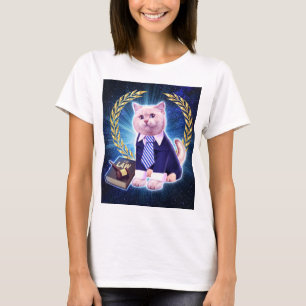 Camiseta Advogado de gatos no espaço