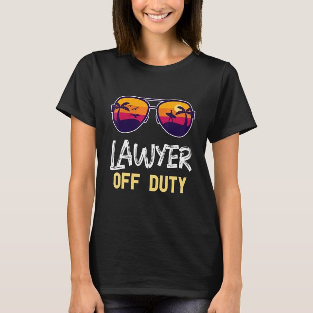 Camiseta Advogado do Duty Beach Time Off Summer Férias (Frente)