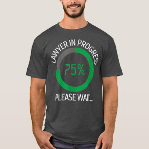 Camiseta Advogado em Progresso Advogado e Presente na Facul